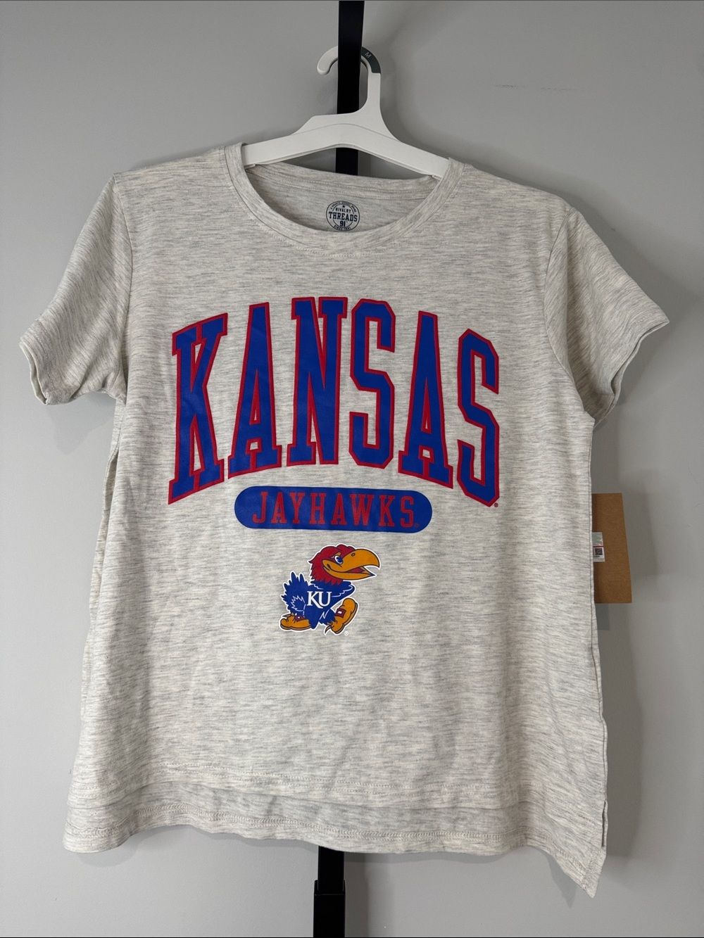 Kansas Jayhawks Heather Gray Graphic Tee Women’s Medium M (8/10) New NWT